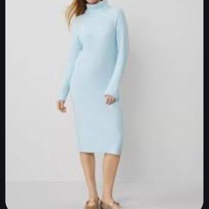 Ann taylor sweater dress weekend line. Size Med. Light Blue lue. Dressy Casual